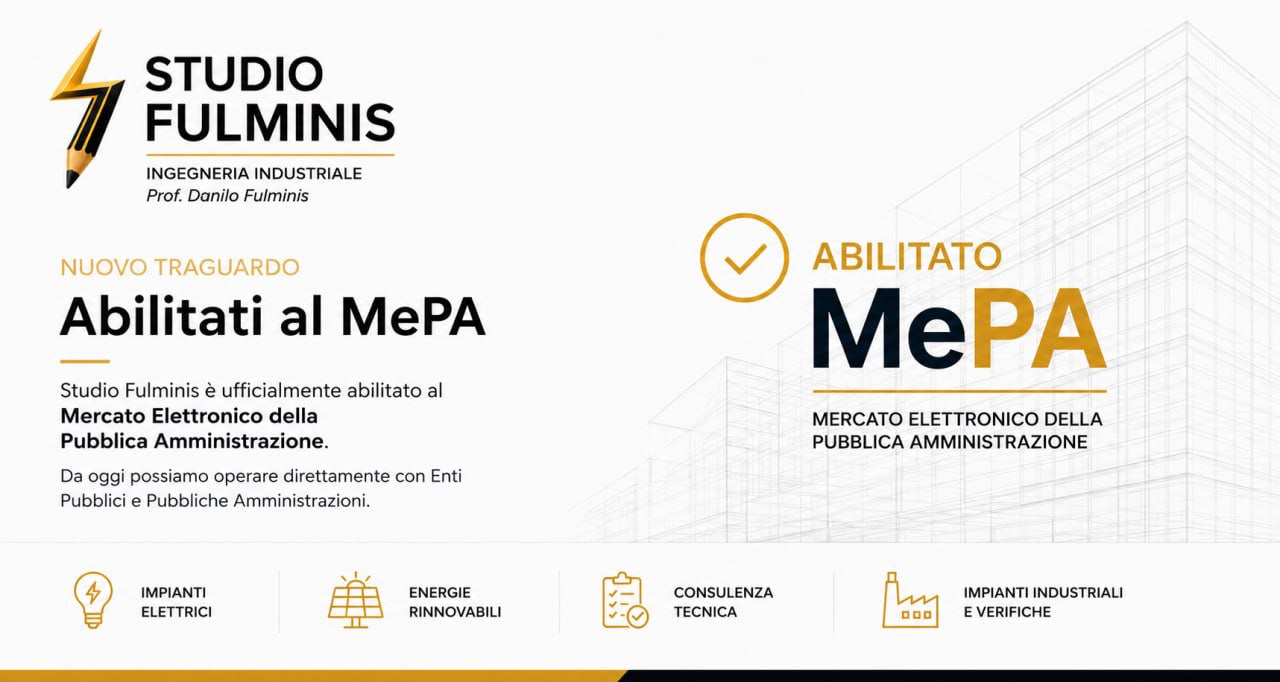 Studio Fulminis abilitato al Mercato Elettronico della Pubblica Amministrazione